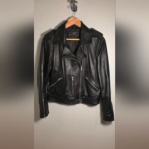 Black Leather Biker Jacket